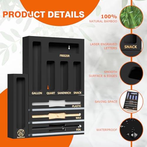 DALSHABET Bamboo Storage Bag Organizer Dispenser - Image 5