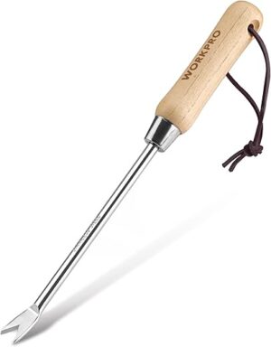 WORKPRO Dandelion Weeder Tool With Wood Handle