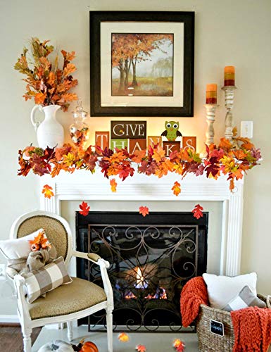DearHouse 2 Pack Maple Leaf Fall Garland - Image 2