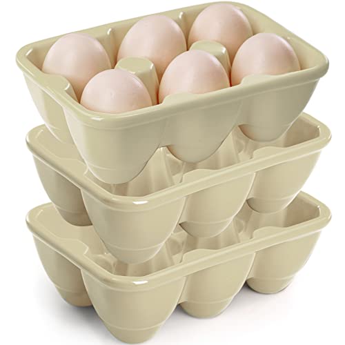 DEAYOU Ceramic Egg Tray 3-Pack, 18 Cups - Image 3