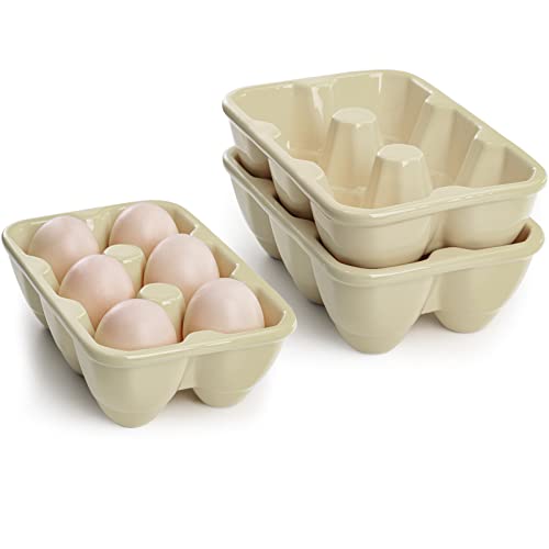 DEAYOU Ceramic Egg Tray 3-Pack, 18 Cups - Image 4
