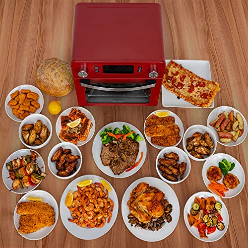 Deco Chef Red Stainless Steel Countertop Toaster Oven - Image 5