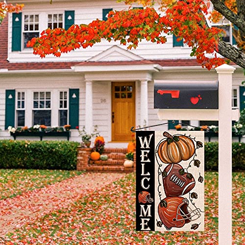 Decorhua Pumpkin Autumn Football Garden Flag DF330 - Image 3