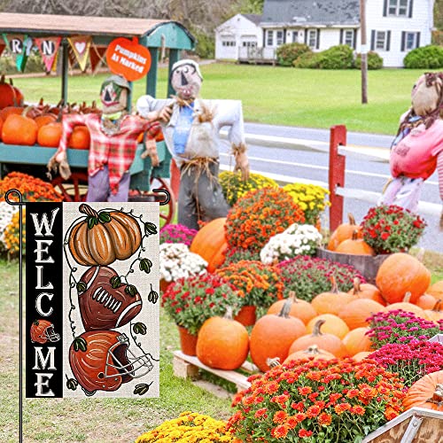 Decorhua Pumpkin Autumn Football Garden Flag DF330 - Image 4
