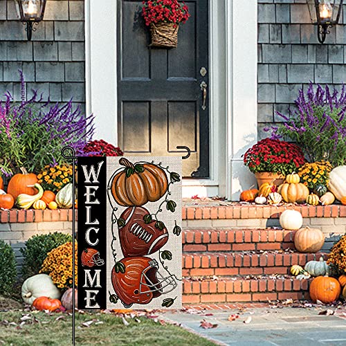 Decorhua Pumpkin Autumn Football Garden Flag DF330 - Image 5