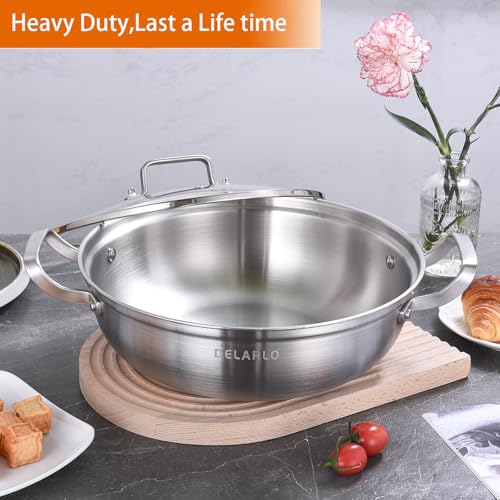 DELARLO Tri-Ply Stainless Steel Everyday Pan - Image 4