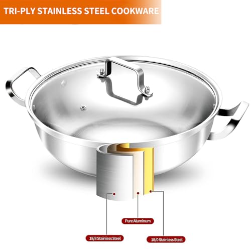 DELARLO Tri-Ply Stainless Steel Everyday Pan - Image 2