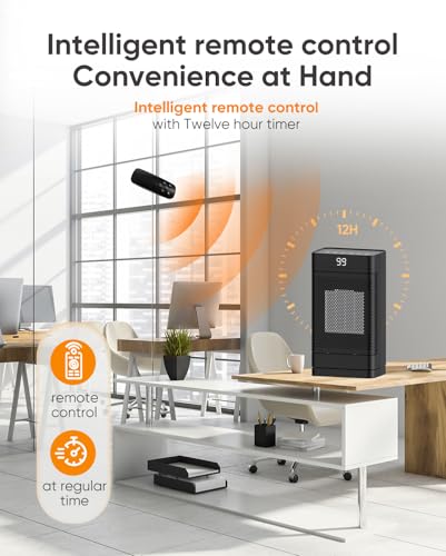 DELLFY 1500W Portable Ceramic Space Heater - Image 5