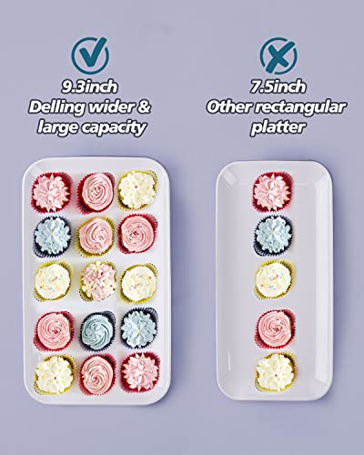 DELLING Large 16 Inch White Porcelain Platters - Image 4