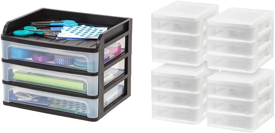 IRIS Desk Organizer & 3-Drawer Desktop Organizer