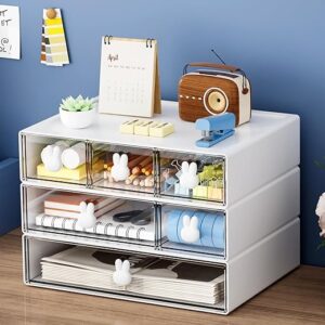 Marbrasse Desk Organizer With 6 Drawers