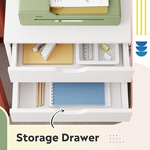 DEVAISE 5-Drawer Wood File Cabinet With Wheels - Image 4