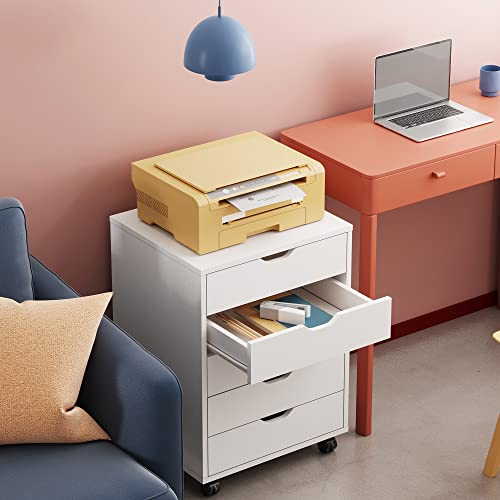 DEVAISE 5-Drawer Wood File Cabinet With Wheels - Image 2