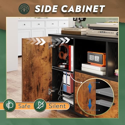 DEVAISE Lateral File Cabinet With Lock, Rustic Brown - Image 5