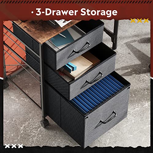 DEVAISE Mobile File Cabinet With 3 Drawers - Image 4
