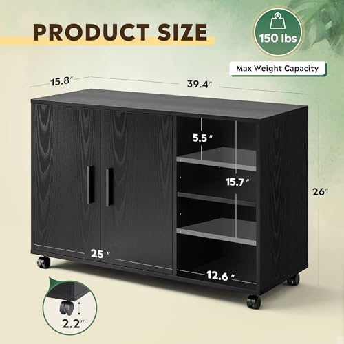 DEVAISE Office Storage Cabinet With Doors And Shelves - Image 3