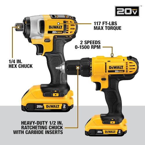 DEWALT 20V MAX Cordless Tool Set DCK1020D2 - Image 2