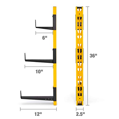 DEWALT 3-Piece Wall Mount Cantilever Storage Rack - Image 4