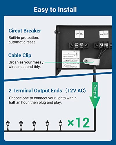 DEWENWILS 200W Low Voltage Landscape Transformer - Image 5
