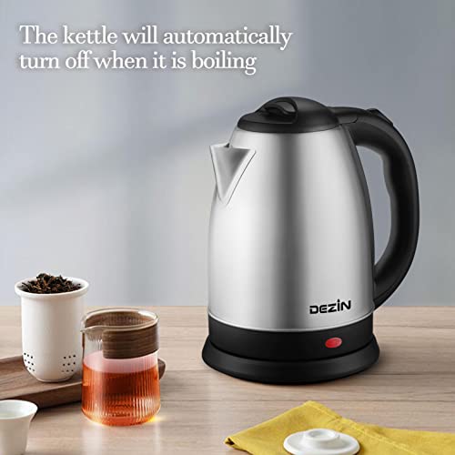 DEZIN Electric Kettle BPA Free 2L Stainless Steel - Image 4