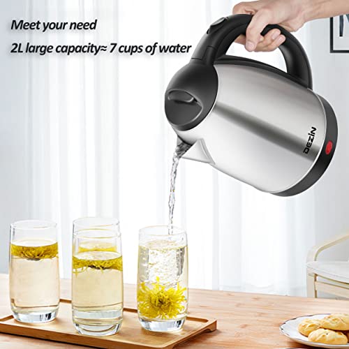 DEZIN Electric Kettle BPA Free 2L Stainless Steel - Image 5