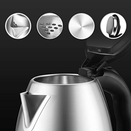 DEZIN Electric Kettle BPA Free 2L Stainless Steel - Image 2