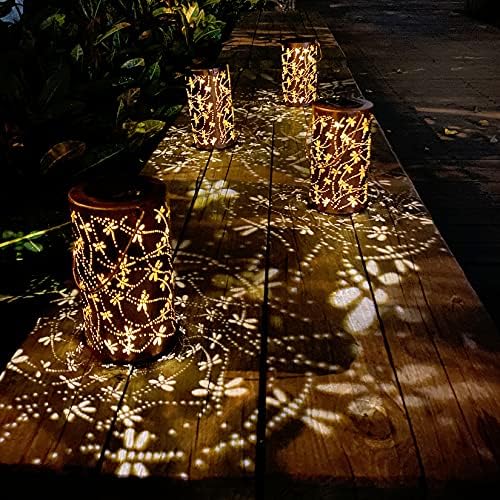 DIBIEECN Dragonfly Hollowed-Out Metal Solar Lanterns - Image 4
