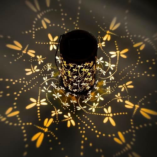 DIBIEECN Dragonfly Hollowed-Out Metal Solar Lanterns - Image 5