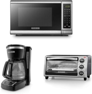 BLACK+DECKER Digital Microwave Oven EM720CB7, Coffee Maker CM1160B
