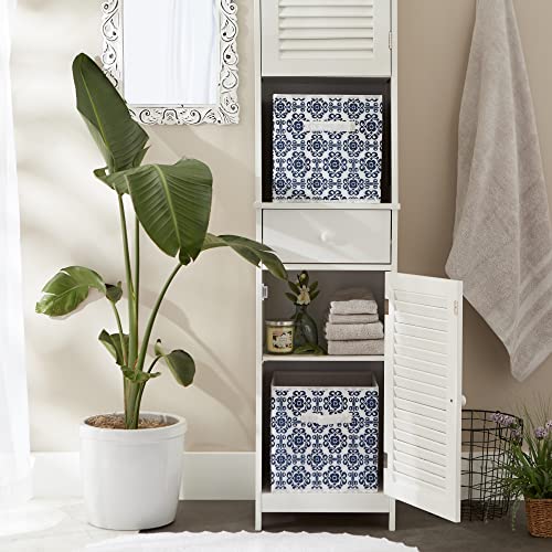 DII Nautical Blue Polyester Scroll Storage Bin - Image 5