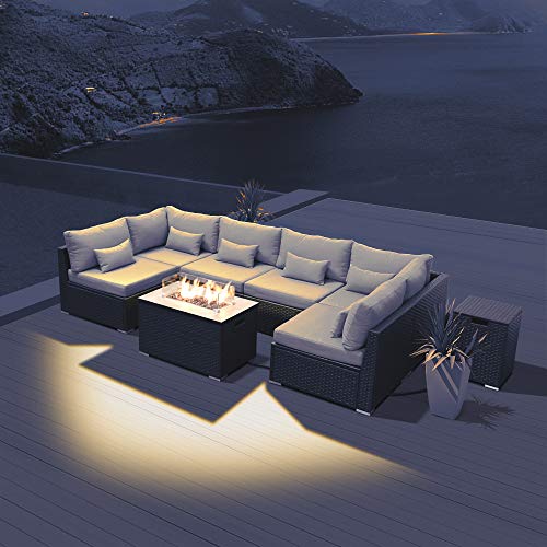 Dineli Sectional Sofa With Fire Pit Table - Image 4