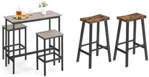 VASAGLE Dining Chairs Set ULBT218B02, Rustic Brown
