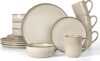 LIANYU Dinnerware Dish Set, 16 Piece Ceramic