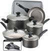 Farberware Dishwasher Safe Nonstick Cookware Set, 15 Piece