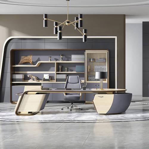 DLCQIJI L-Shaped Executive Desk With Drawers - Image 3