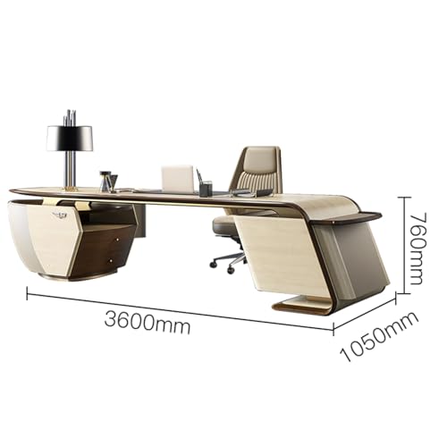 DLCQIJI L-Shaped Executive Desk With Drawers - Image 2