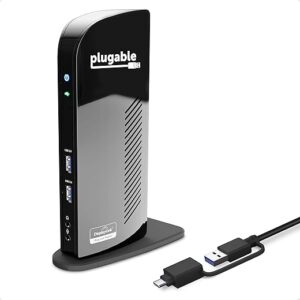 Plugable Docking Station Dual Monitor USB-C/3.0