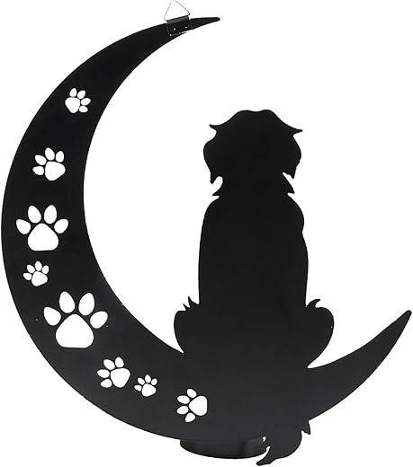 VZVXCC Dog Metal Wall Art Hanging Decor