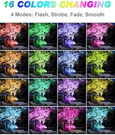 DOREIO Halloween RGBW Outdoor Spotlights, 10W Color Changing - Image 4