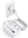 Mifaso Dorm Room Essentials Power Strip – Flat Extension Cord