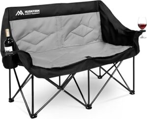 Huskfirm Double Camping Chair Oversized Loveseat Portable