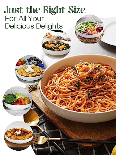 DOWAN 65 Oz Ceramic Pasta & Salad Bowls Set - Image 2