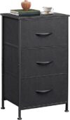 WLIVE Dresser With 3 Drawers, Fabric Nightstand