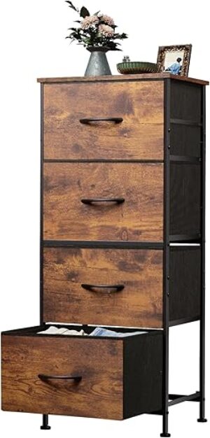 WLIVE Dresser With 4 Drawers, Fabric Storage