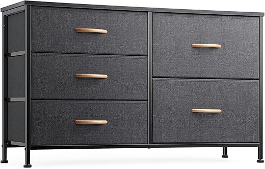 Nicehill Dresser With 5 Drawers, Wide Chest