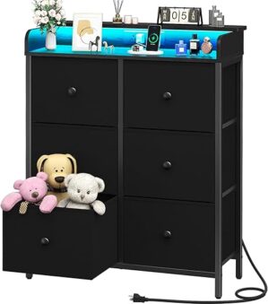 Yoobure Dresser With Charging Station And LED