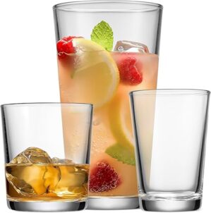 Glaver’s Drinking Glasses Set, 12 Pc