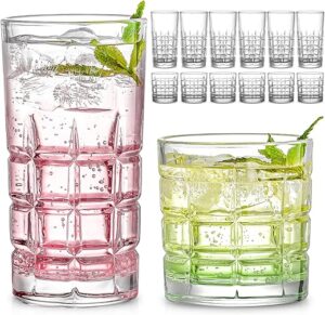 Mfacoy Drinking Glasses Set - 12 Pieces