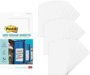Post-it Dry Erase Sheets, Instant Whiteboard (DEFSheets-30PK)