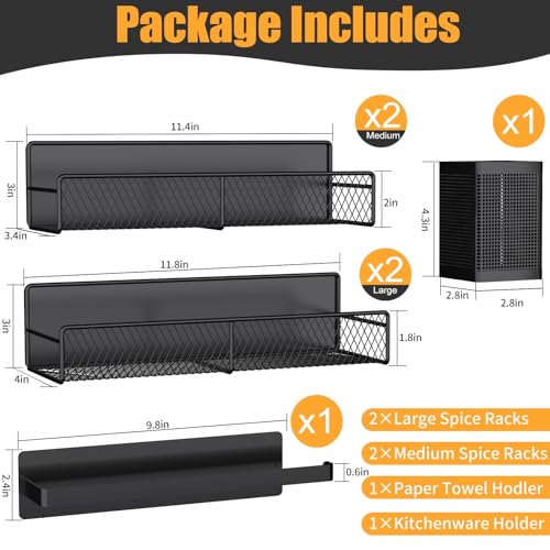 DTUQYX Magnetic Spice Rack With Towel Holder - Image 2